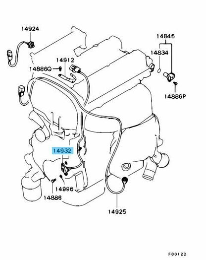 MITSUBISHI LANCER EVO 7 8 9 CT9A Genuine Crank Angle Position Sensor MN158261