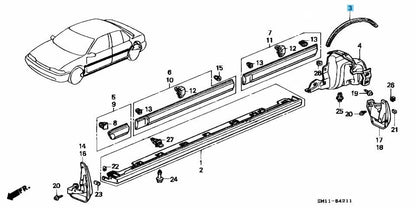 HONDA ACCORD CB6 90-97 01-02 Genuine Rear Wheel Arch Protector RH & LH x2 set