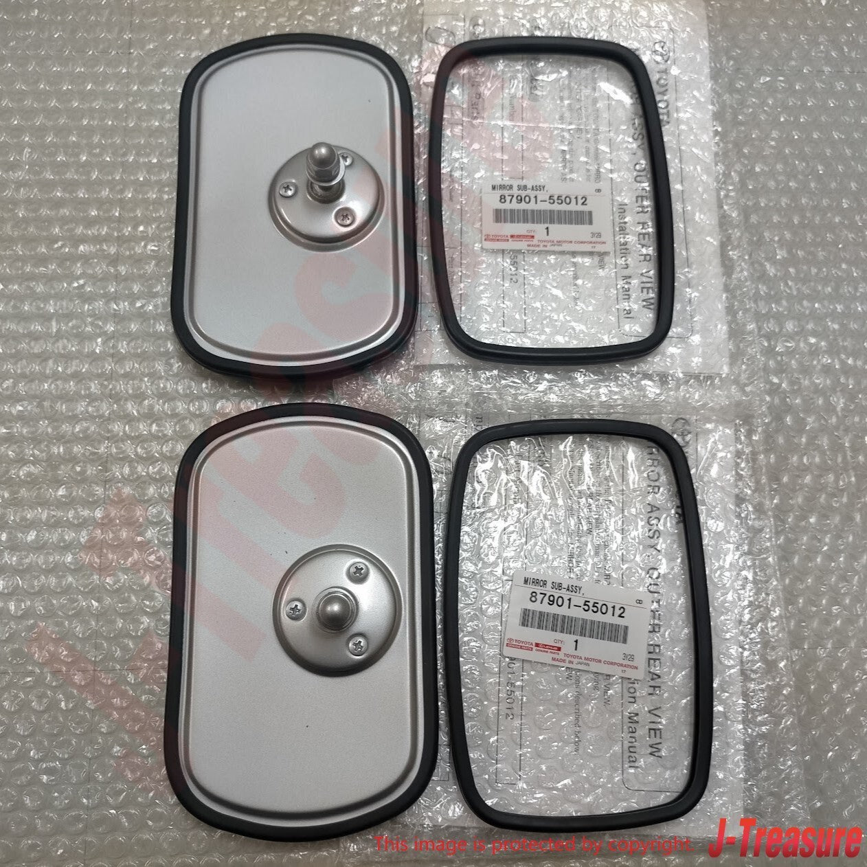TOYOTA LAND CRUISER BJ40 FJ40 HJ45 Genuine Convex Mirror x2 Set 87901-55012 OEM
