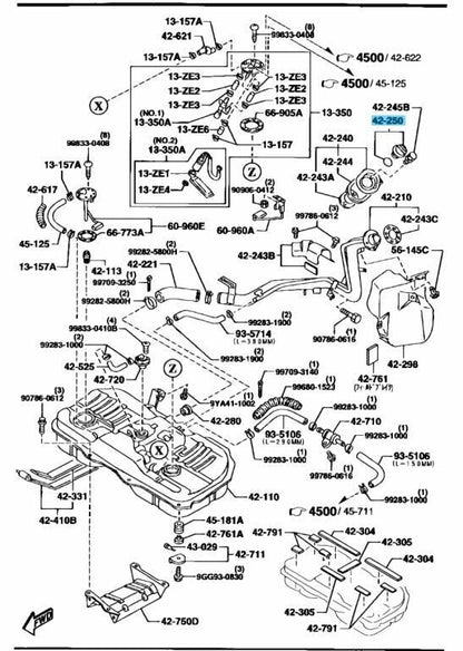 MAZDA RX-7 RX7 FD3S FD 1993-1995 Genuine Fuel Filler Cap F044-42-250A OEM