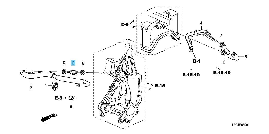 HONDA CR-V RD5 2010-2014 Genuine PCV Valve Assy 17130-RBB-A01 OEM