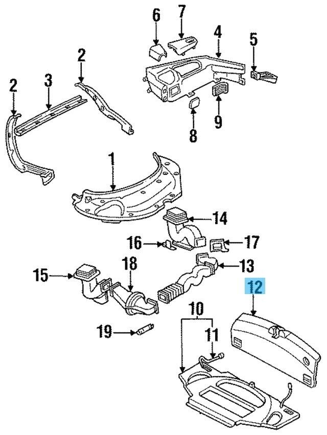 MAZDA RX-7 RX7 FD3S 1993-1995 Genuine Rear Trunk Trim FD01-68-89X-02 OEM