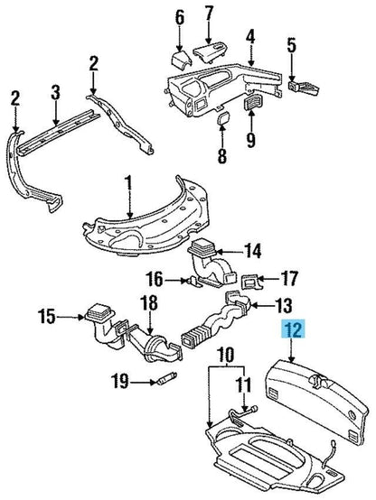 MAZDA RX-7 RX7 FD3S 1993-1995 Genuine Rear Trunk Trim FD01-68-89X-02 OEM