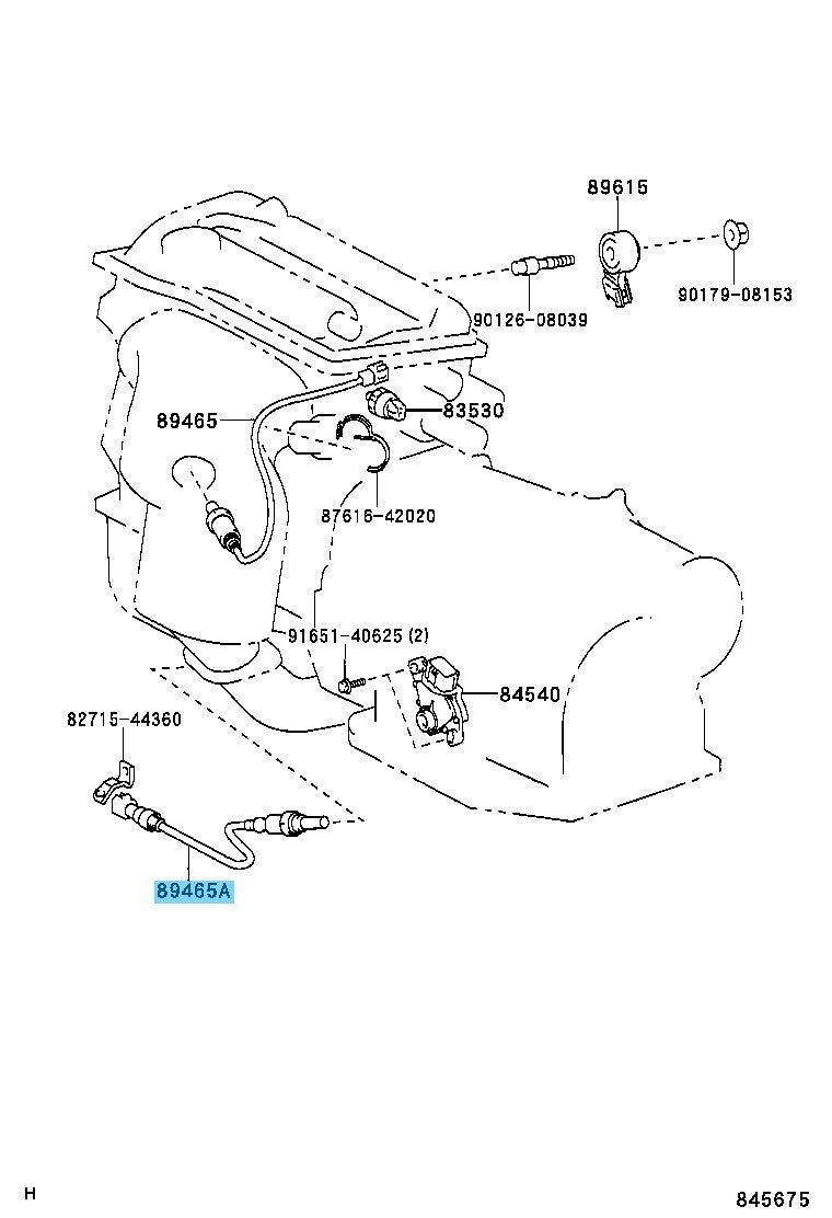 TOYOTA RAV4 J/L ACA20W ACA21W 1AZFSE Genuine Oxygen Sensor NO.2 89465-42140 OEM