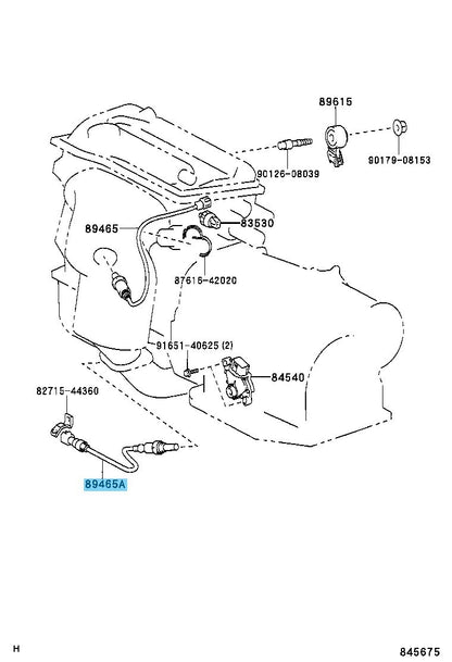 TOYOTA RAV4 J/L ACA20W ACA21W 1AZFSE Genuine Oxygen Sensor NO.2 89465-42140 OEM