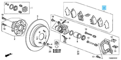 Honda CR-V 12-16 RM# Genuine Rear Brake Pad RH & LH Set 43022-TP6-A02 OEM