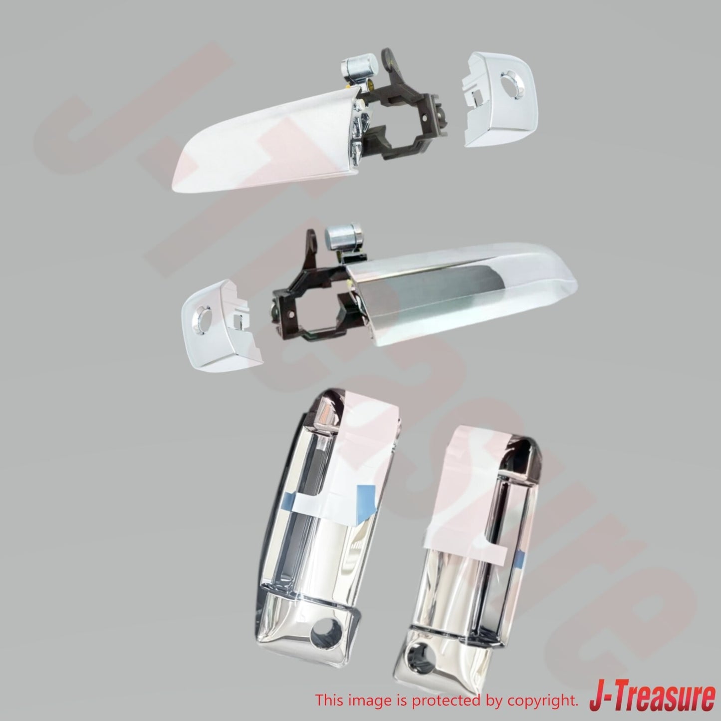 TOYOTA HIACE KDH220 06-13 Genuine Fr/Rr Door Outside Handle & Cover Plating set