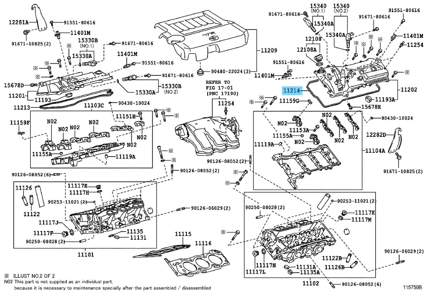 TOYOTA RAV4 GSA33 06-12 Genuine Cylinder Head Cover Gasket No.2 11214-31020 OEM