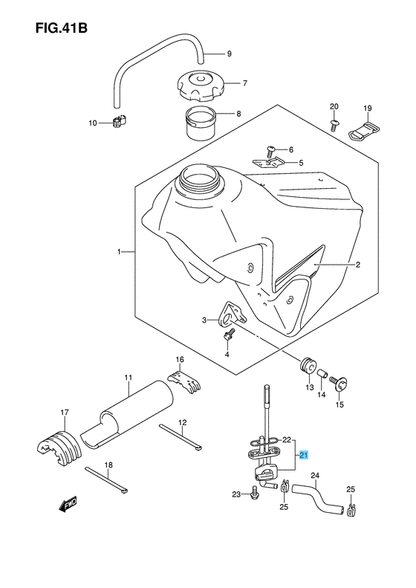 SUZUKI DR-Z400E 2001-2007 Genuine Fuel Cock Assy 44300-29F10 OEM