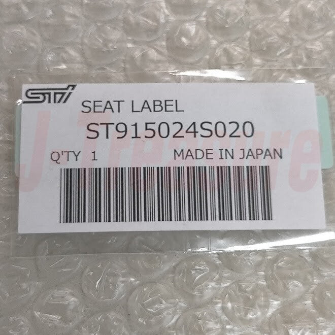 SUBARU IMPREZA WRX STi Genuine RECARO Seat Sticker Decal Emblem ST915024S020 OEM