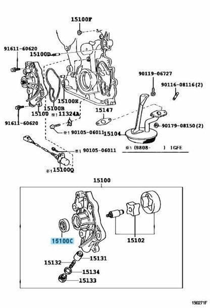 TOYOTA LEXUS Genuine Oil Pump Crankshaft Seal 90311-43006 9031143006 OEM Parts