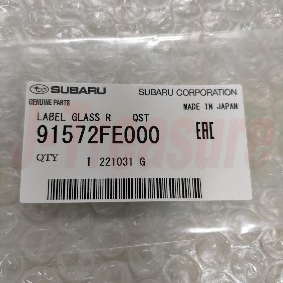 SUBARU IMPREZA WRX STI GDB 02-07 Genuine Quick Steering Sticker Decal 91572FE000