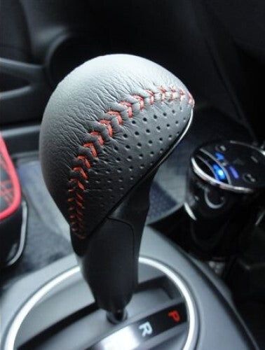 HONDA FIT RS GE8 Genuine Automatic Auto CVT Leather Shift Knob Orange Stitch OEM