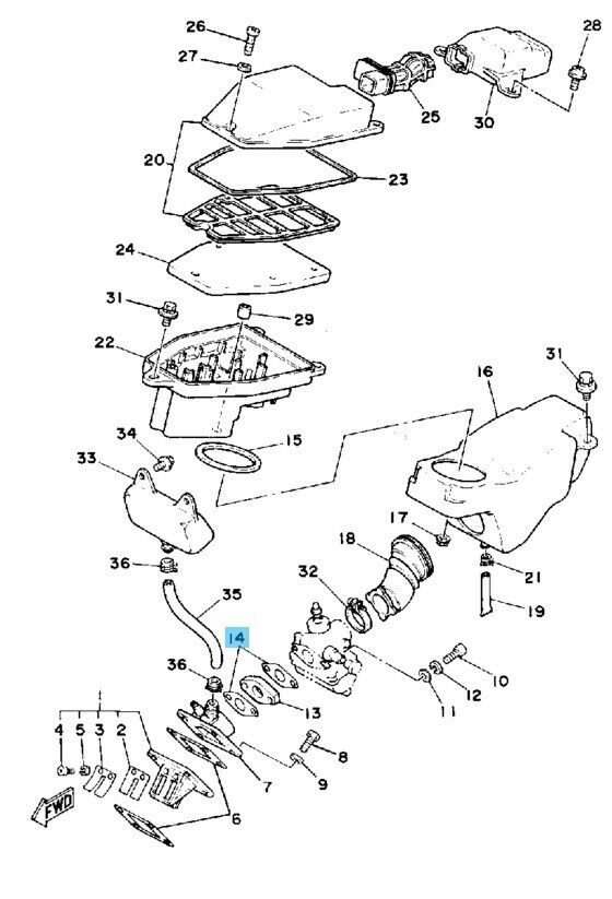 YAMAHA YSR50 1987-1992 Genuine Manifold Gasket 3FD-13556-00-00 x2 Set OEM