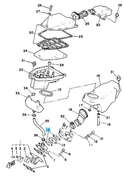 YAMAHA YSR50 1987-1992 Genuine Manifold Gasket 3FD-13556-00-00 x2 Set OEM