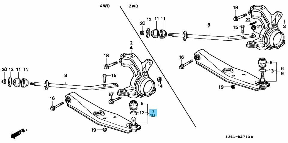 HONDA ACTY VAN & TRUCK HH2 HA2 Genuine Front Suspension Arm RH & LH Set OEM