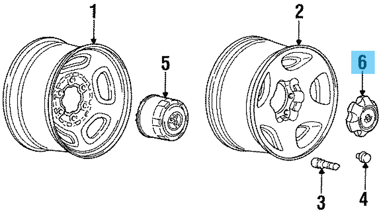 TOYOTA LAND CRUISER 80 Series Genuine Wheel Center Hub Cap Ornament 4pcs Set OEM