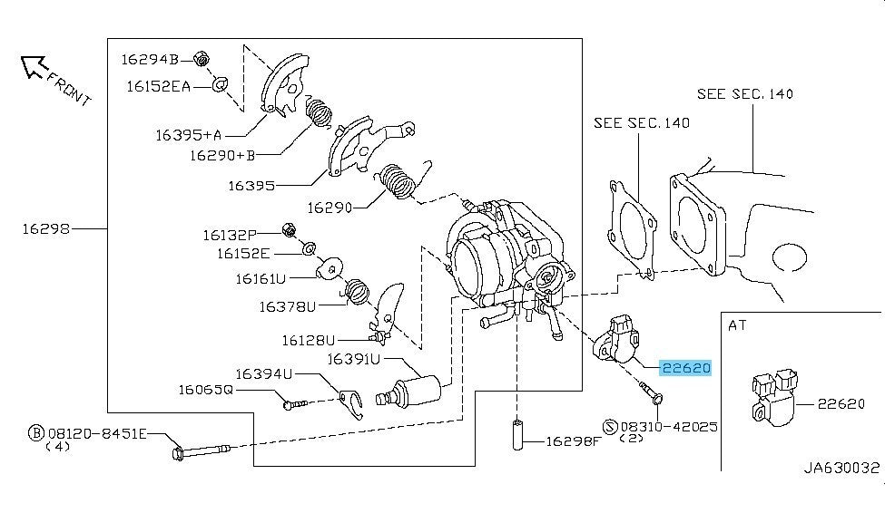 NISSAN 200SX S14 1997-1999 Genuine SR20DET M/T Throttle Switch 22620-31U0A OEM