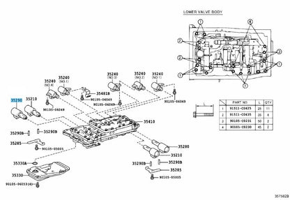 TOYOTA LEXUS Automatic Transmission Pressure Control Solenoid 35290-34010 OEM