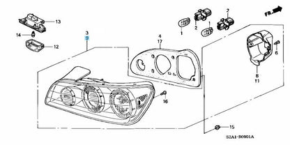HONDA S2000 AP2 Genuine Tail Lamp Light Late Model Left Side 33551-S2A-J01 OEM