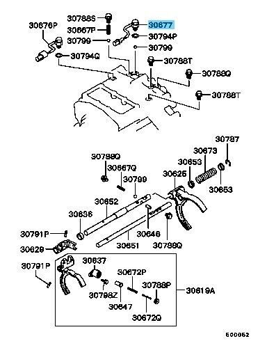 MITSUBISHI PAJERO V33W Genuine T/F H-L Gearshift Lamp Switch MB886427 OEM