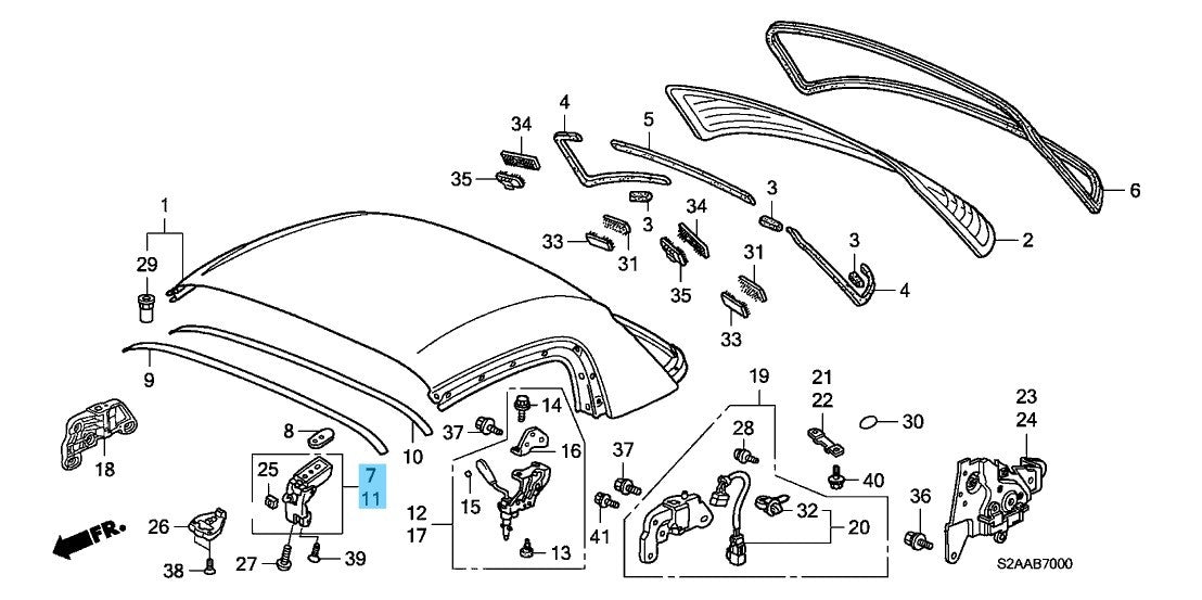 HONDA S2000 AP1 AP2 2000-2009 Genuine Hardtop Handle Lock Assy RH & LH Set OEM