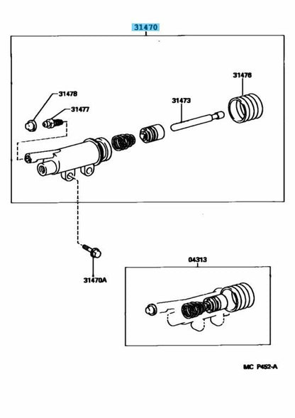 TOYOTA SUPRA JZA80 93-98 Genuine Clutch Slave Cylinder Assy 31470-22120 OEM