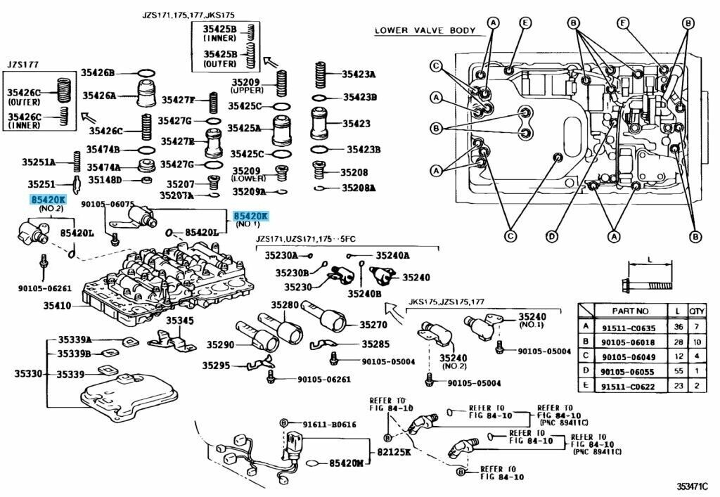 TOYOTA LAND CRUISER LEXUS LX470 Genuine Transmission Solenoid 35250-50030 OEM