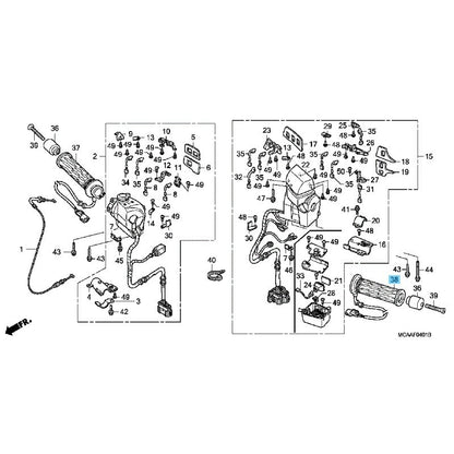 HONDA GOLD WING GL1800 '06-10 '12-17 Genuine Heated Grip LH 53166-MCA-315 OEM