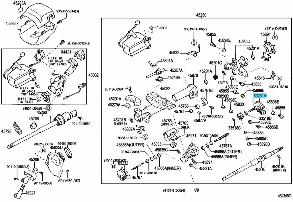 TOYOTA CELSIOR LS400 LS430 Genuine Steering Motor Power Tilt 89231-50050 OEM