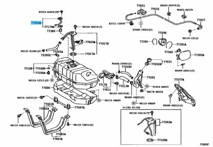 TOYOTA LAND CRUISER PRADO KDJ90 Genuine Fuel Evaporation Tube Sub-Assy,No.1 OEM