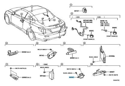 LEXUS IS250 IS350 06-12 Genuine Trunk Lid Luggage Release Switch 84945-53010 OEM