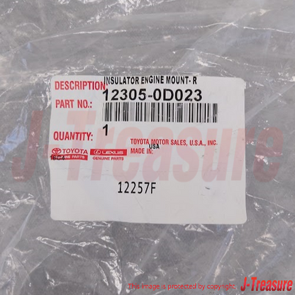 TOYOTA COROLLA ZZE13# 03-08 Genuine Engine Mounting Insulator RH 12305-0D023 OEM