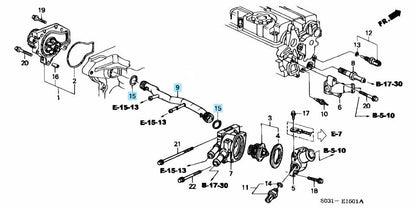 HONDA INTEGRA TYPE-R DC2 DB8 B18C Genuine Water Pump Connecting Pipe Gasket OEM