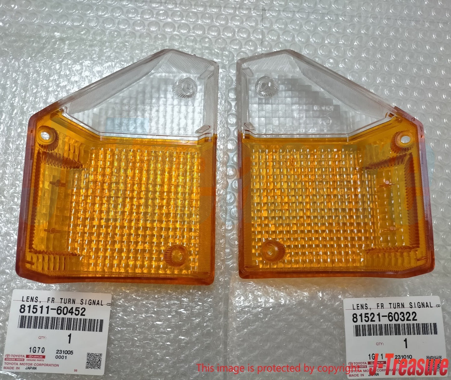 TOYOTA LAND CRUISER BJ70 Genuine Front Turn Signal Lamp Lens RH & LH Set OEM