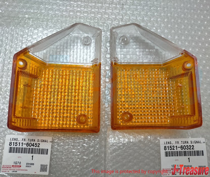 TOYOTA LAND CRUISER BJ70 Genuine Front Turn Signal Lamp Lens RH & LH Set OEM