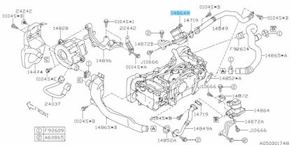 SUBARU IMPREZA WRX STi Genuine Secondary Air Suction Valve 14864AA030 Fr/RH Side