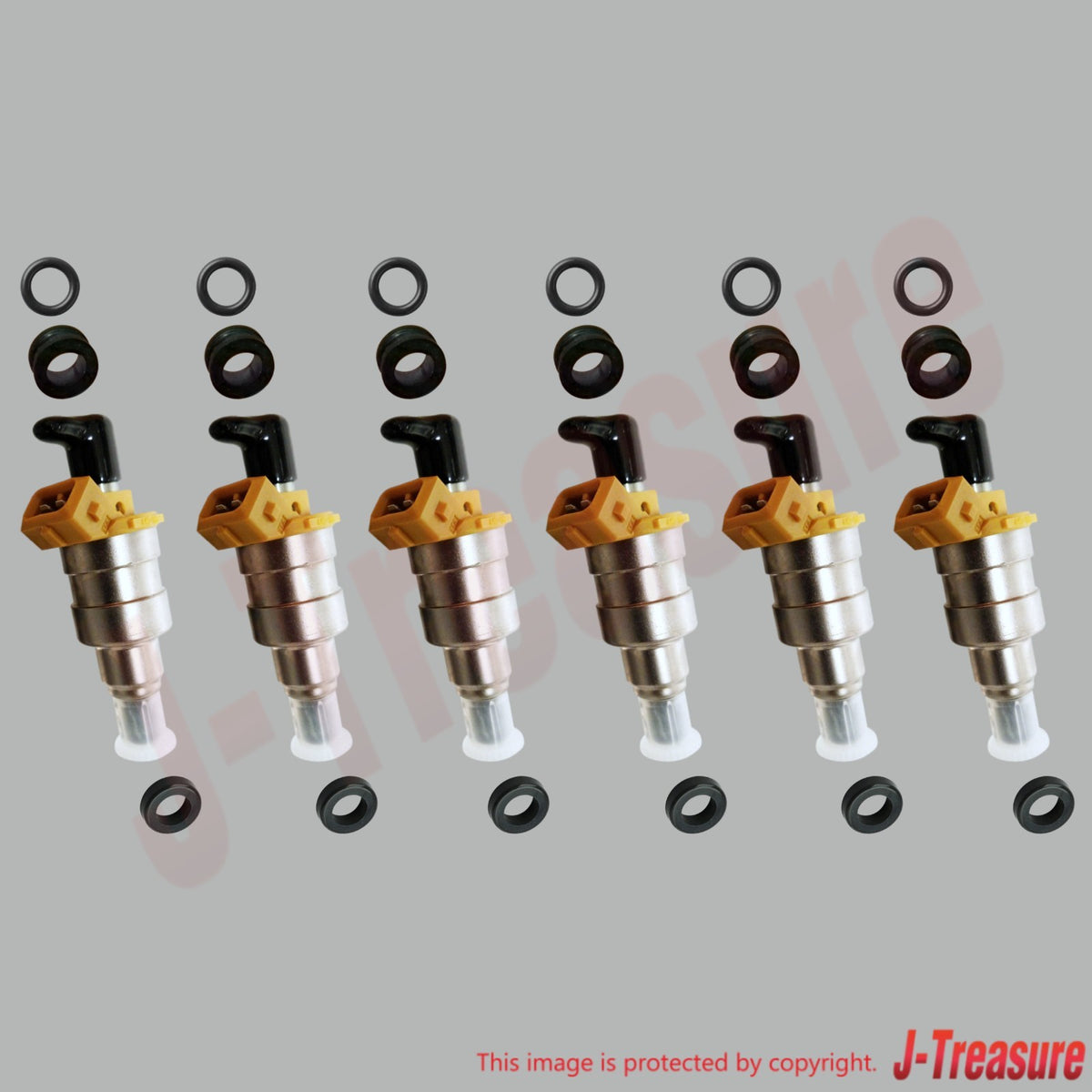 NISSAN SKYLINE R34 GT-R Genuine Fuel Injector & O-Ring & Insulator 6 pcs each