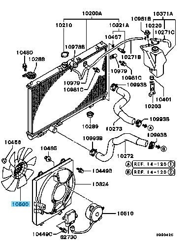 MITSUBISHI LANCER EVO 7 8 9 CT9A 2003-2006 Genuine Cooling Fan MR281613 OEM
