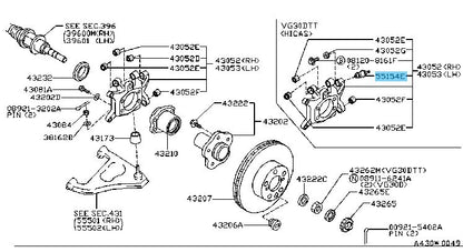 NISSAN 300ZX Z32 90-96 Genuine Rear Axle Ball Joint Assy 55154-30P00 x2 Set OEM