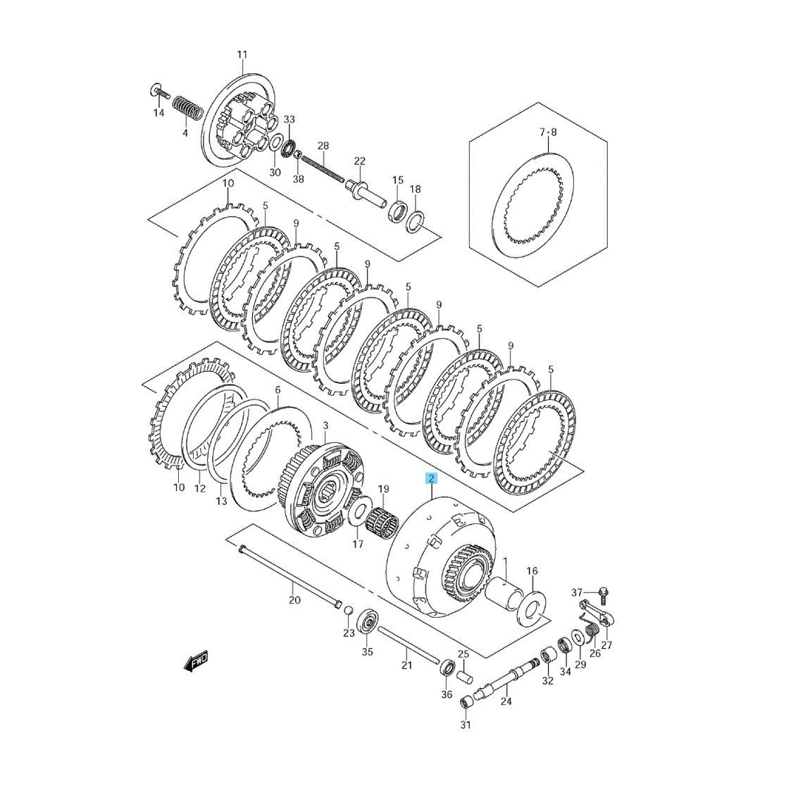 SUZUKI BOULEVARD M109R VZR1800 Genuine '06-09 '11-19 '21-23 Primary Drive Gear