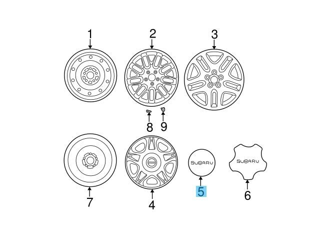 SUBARU FORESTER SF5 1998-2002 Genuine Wheel Hub Center Cap 28811AC110 x4 set