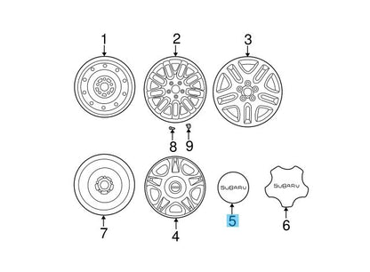 SUBARU FORESTER SF5 1998-2002 Genuine Wheel Hub Center Cap 28811AC110 x4 set