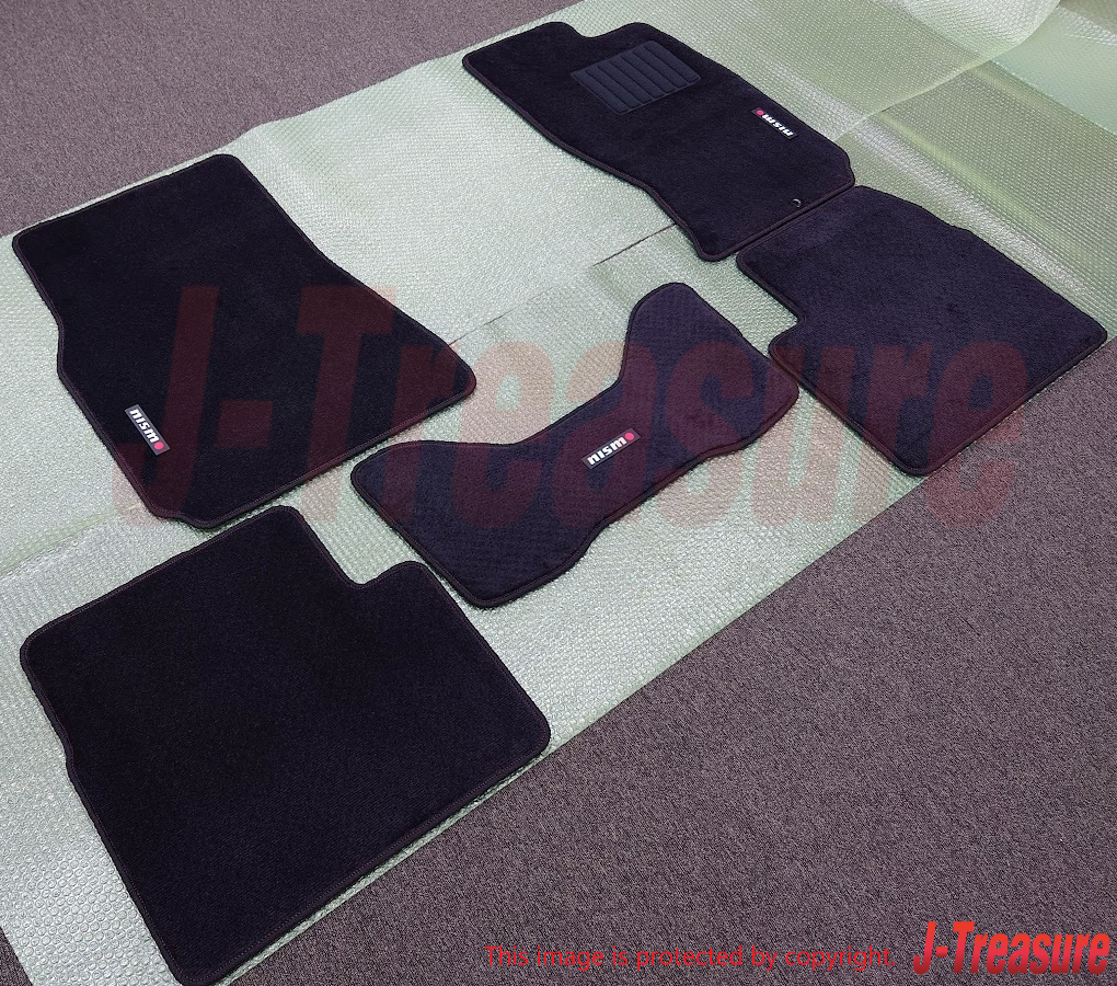 NISSAN SKYLINE GT-R BNR34 Genuine Nismo Floor Mat 5-Piece Set W/NISMO Old Logo