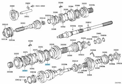 TOYOTA LEVIN TRUENO AE86 T50 Transmission Synchronizer Ring 1-2 Speed 2pcs OEM