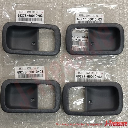 TOYOTA LAND CRUISER FZJ80 91-97 Genuine Inner Door Handle Bezel Gray 4Set OEM