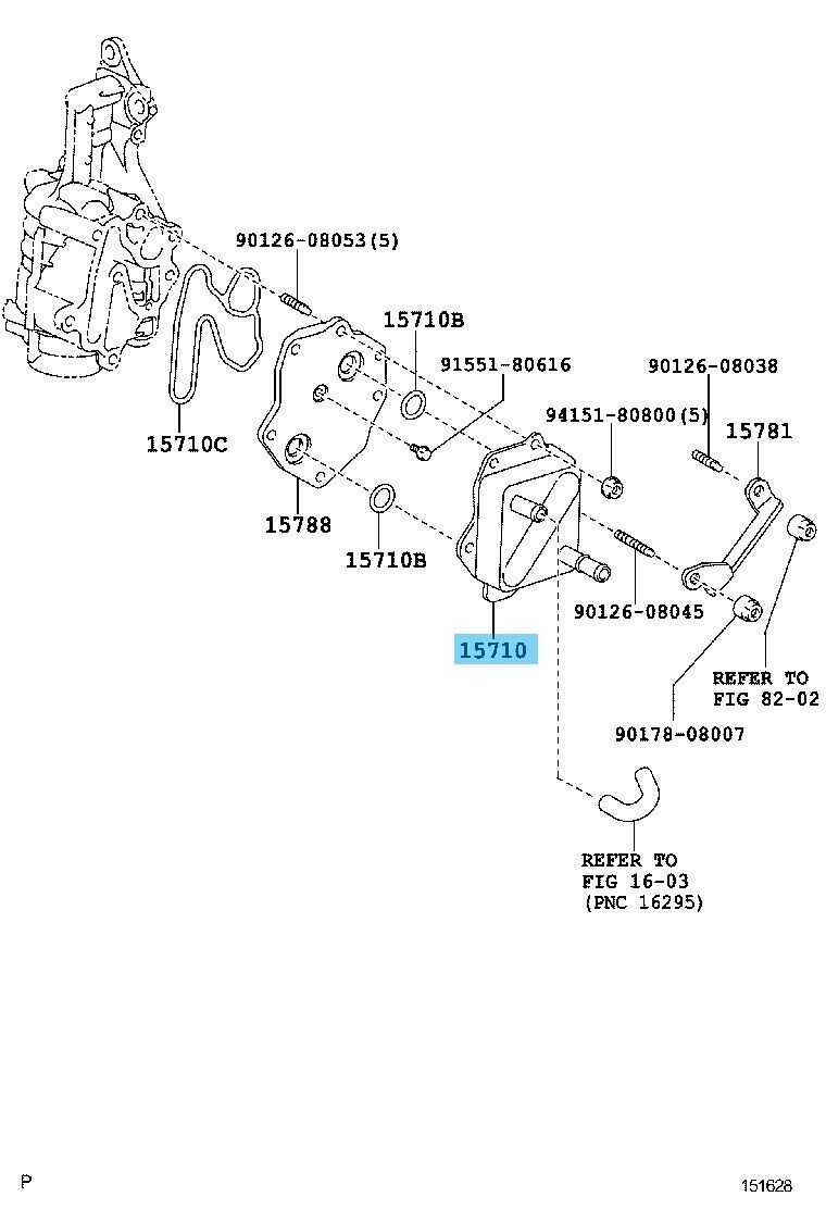 TOYOTA LAND CRUISER URJ200 08-21 Genuine Oil Cooler Assy 15710-38021 OEM