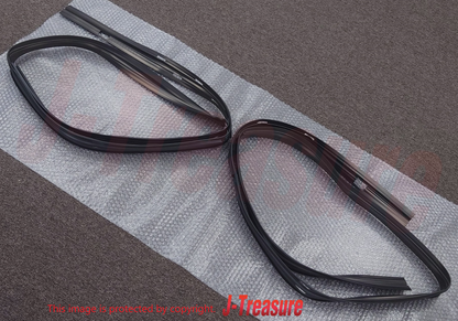 MITSUBISHI DELICA P0#W Genuine Rear Door Window Glass Runchannel RH & LH Set OEM