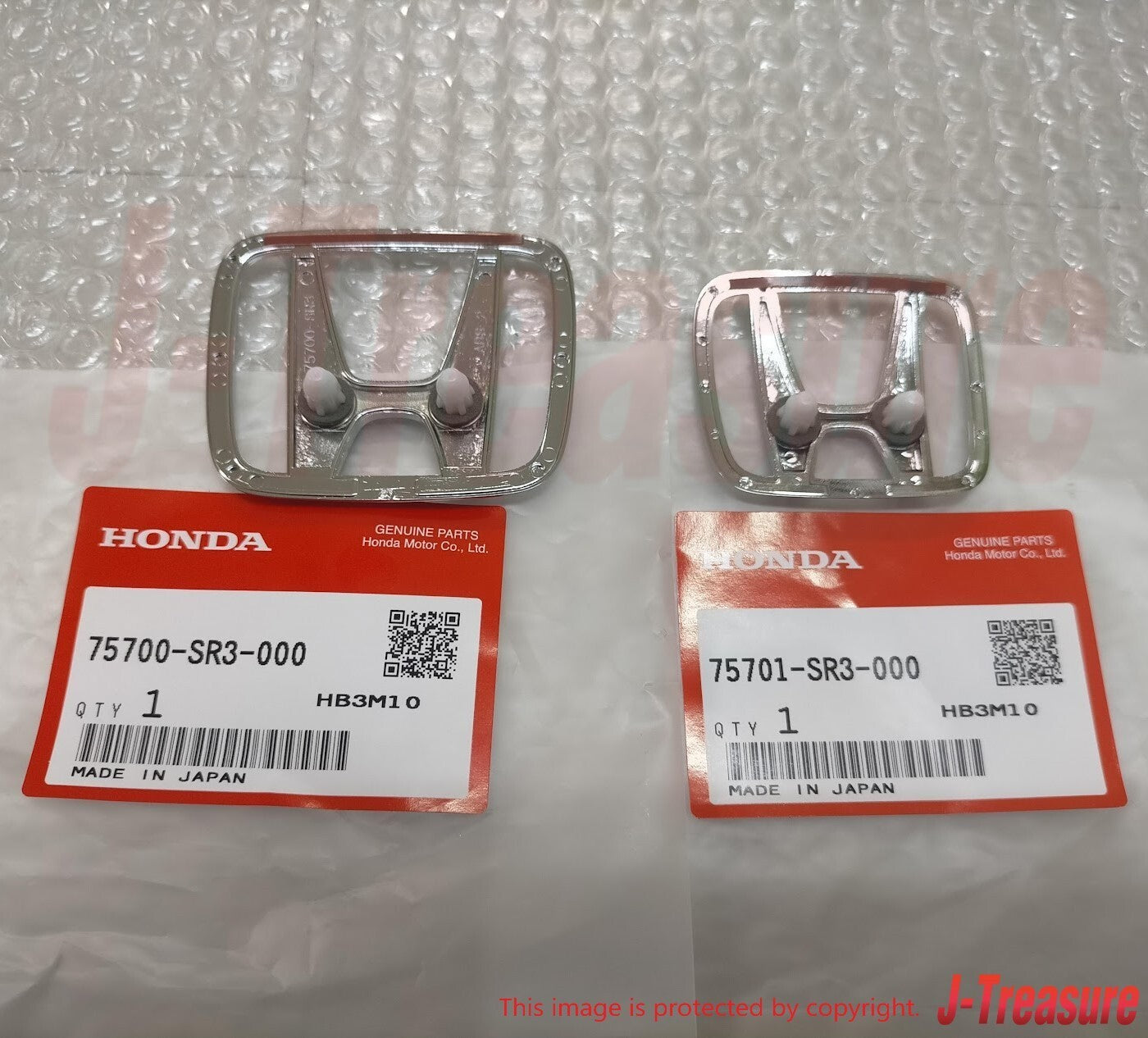 HONDA CIVIC SiR EG6 EG4 1992-1995 3 Door Genuine Front & Rear "H" Emblem Set OEM