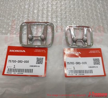 HONDA CIVIC SiR EG6 EG4 1992-1995 3 Door Genuine Front & Rear "H" Emblem Set OEM